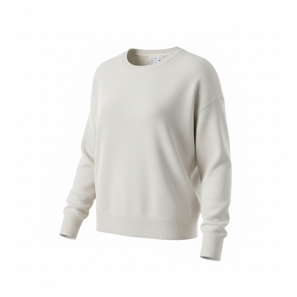 Athleta Merino Wool Cashmere Blend Sweater Cream Size Medium